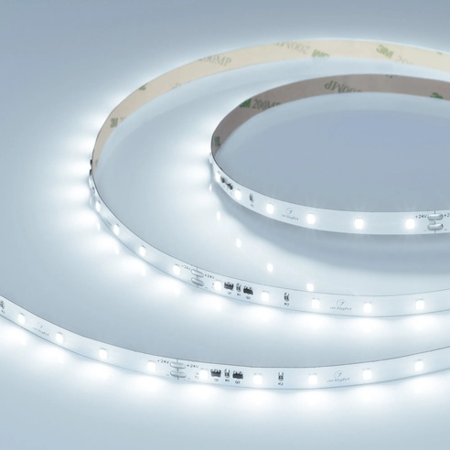 Лента светодиодная IC-A60-8mm 24V Cool 8K (4.8 W/m, IP20, 2835, 10m) (Arlight, стабилизированная)