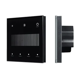 INTELLIGENT ARLIGHT Сенсорная панель SMART-DALI-301-11-1G-4SC-DT6 Черная (230V, встраиваемая, 2.4G) (IARL, IP20 Пластик, 5 лет) - изображение товара