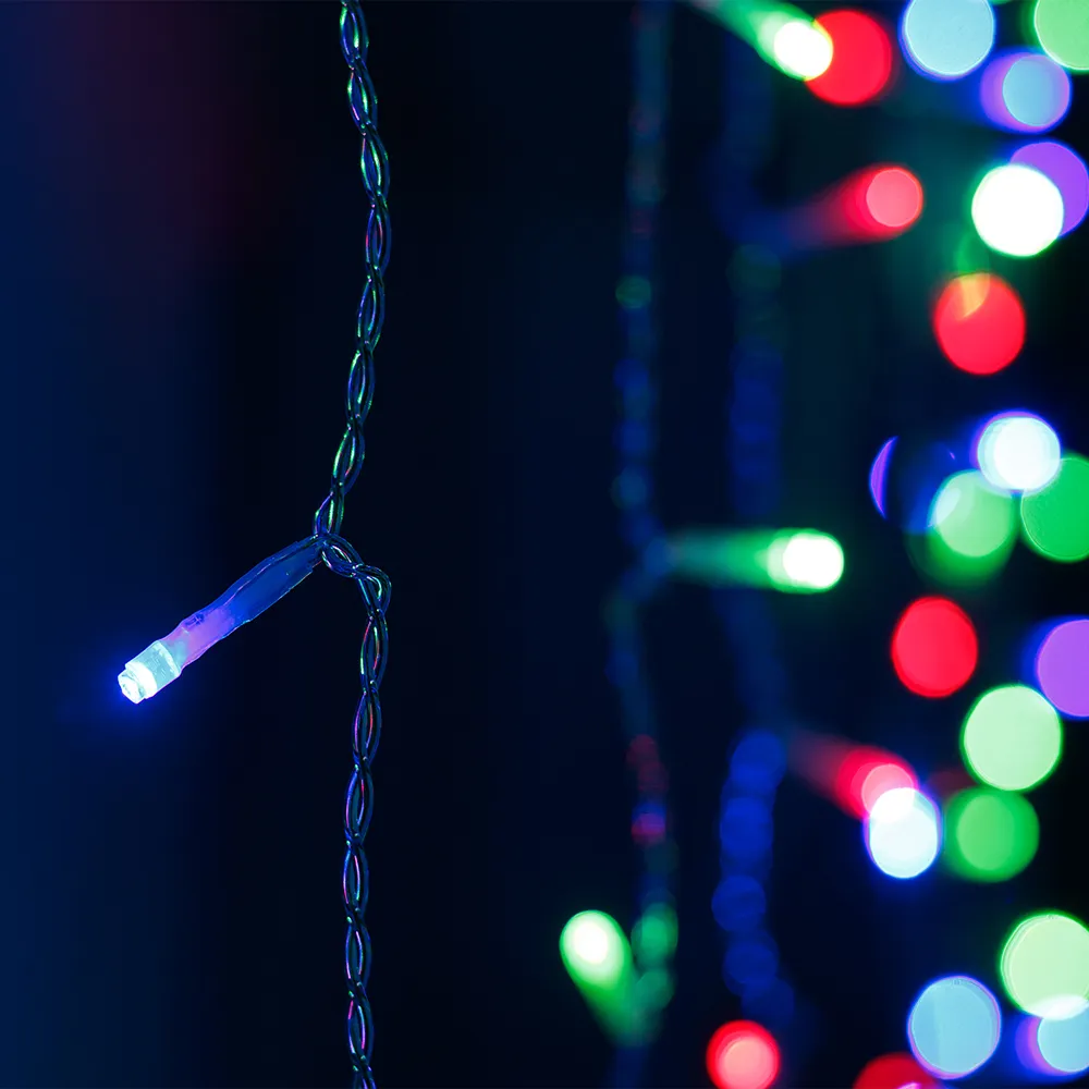 Светодиодная гирлянда ARD-CURTAIN-HOME-2000x2500-CLEAR-300LED RGB (230V, 18W) (Ardecoled, IP20)