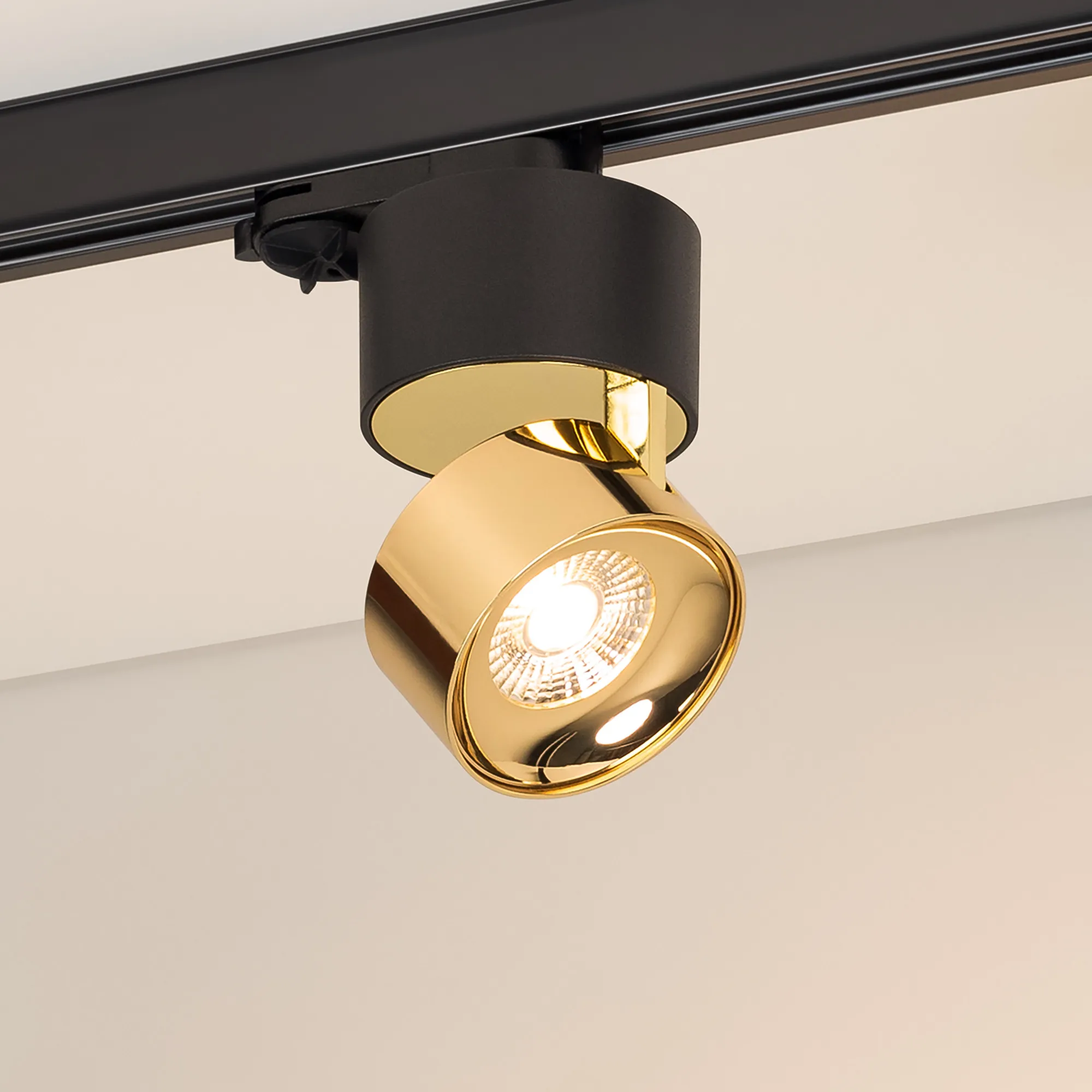 Светильник SP-PLURIO-TRACK-4TR-R77-9W Warm3000 (BK-BRS, 36 deg, 230V) (Arlight, IP20 Металл, 3 года)