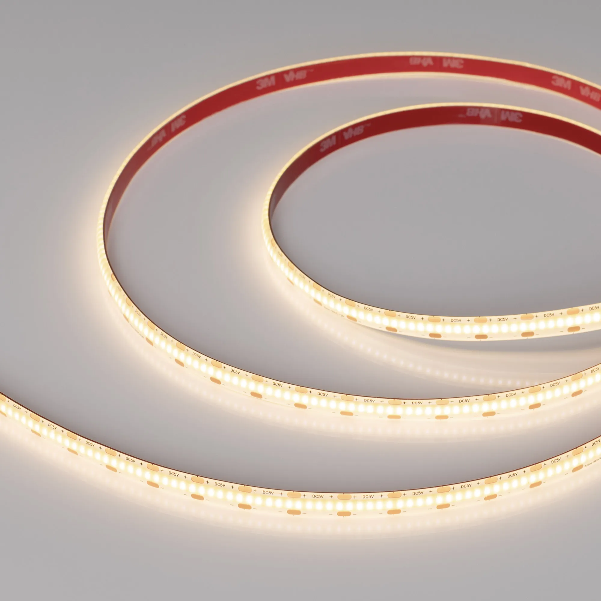 Лента светодиодная герметичная COB-SE-X360-8mm 5V Warm3000 (5 W/m, IP65, CSP, 5m) (Arlight, -)